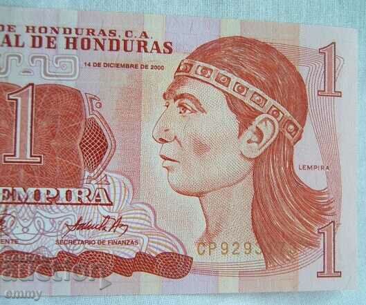 Banknote Honduras - 1 lempira - 2000 with price 9.50 BGN | € 4.86