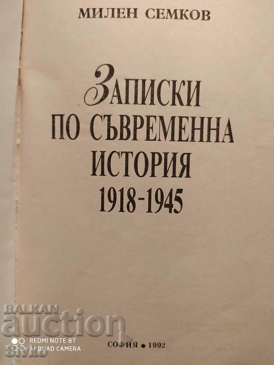 Delivery of Notes on Modern History, 1918 - 1945