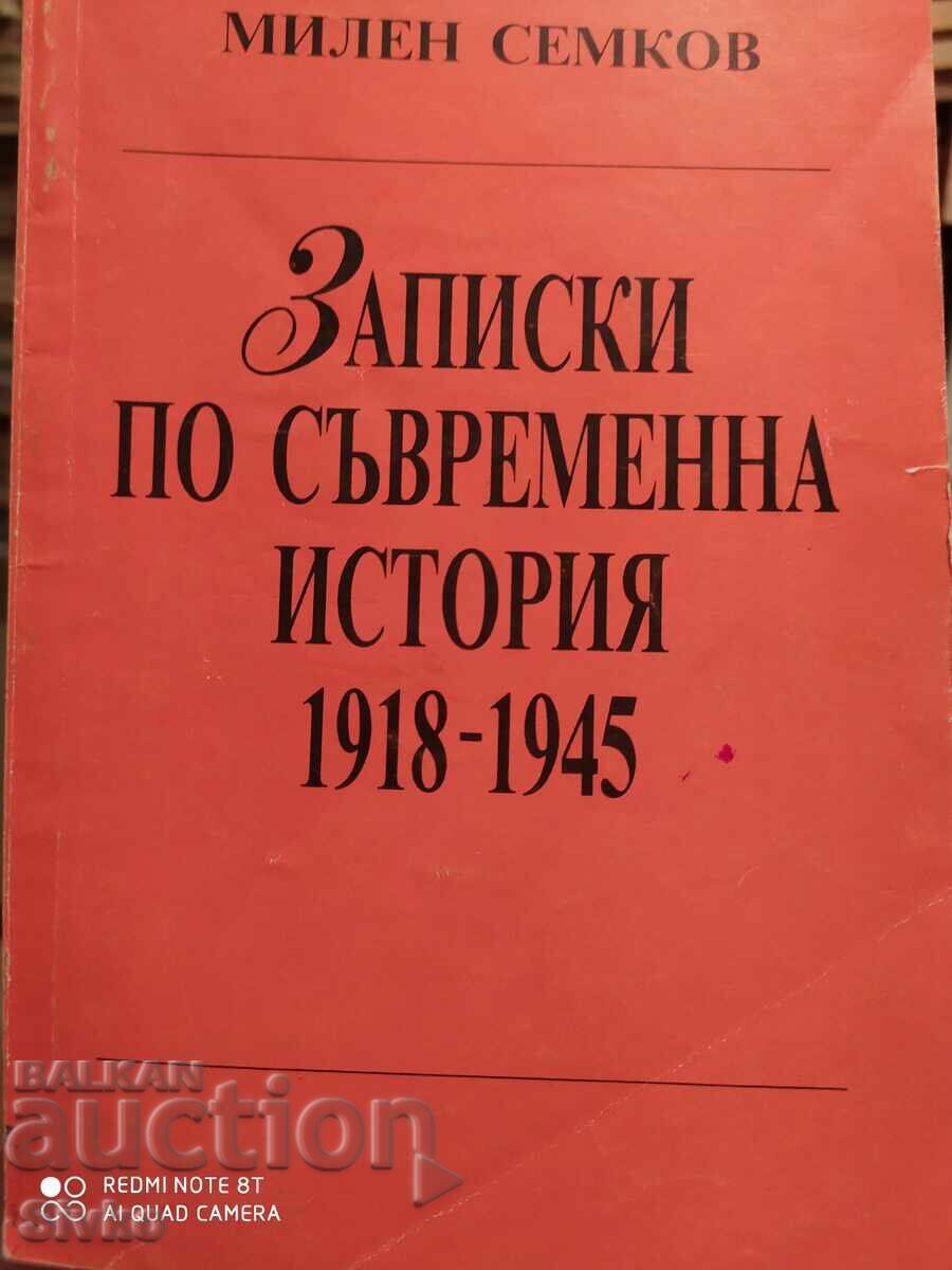 Note de istorie modernă, 1918 - 1945