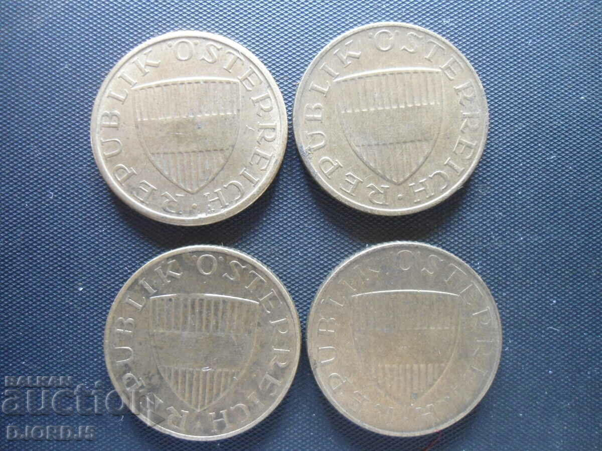 Auction 50 GROSCHEN, Austria, 4 pieces Auction 50 GROSCHEN, Austria, 4 pieces