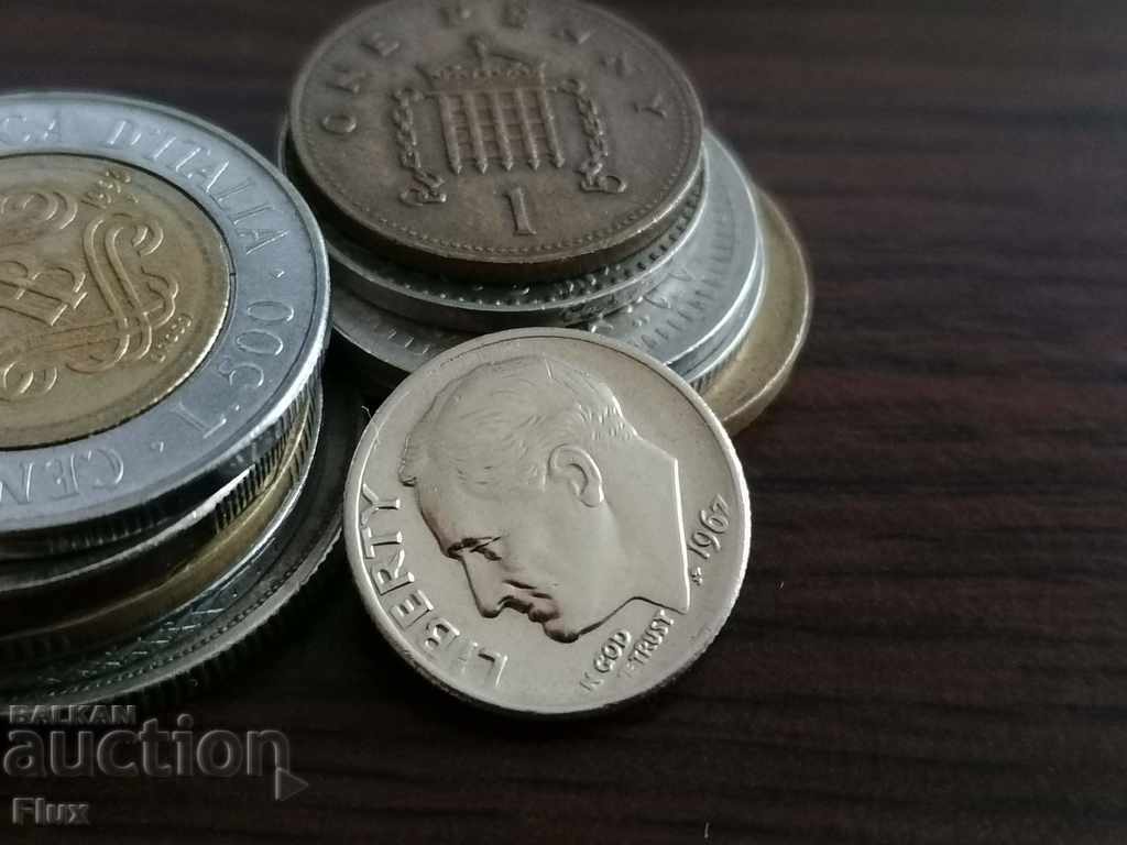 Coin - USA - 1 dime 1967 with price 1.00 BGN | € 0.51 Coin - USA - 1 dime 1967 with price 1.00 BGN | € 0.51