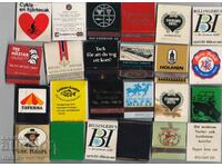 A collection of 50 advertising matches