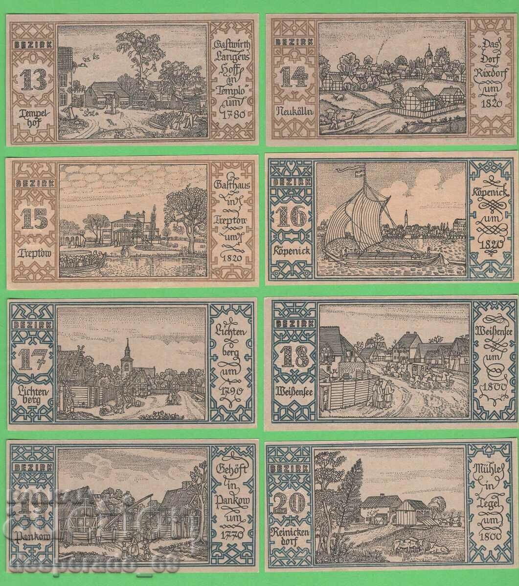 (¯` '• .¸NOTGELD (Berlin) 1921 UNC- -20 banknotes¸. •' ´¯) - 5 (¯` '• .¸NOTGELD (Berlin) 1921 UNC- -20 banknotes¸. •' ´¯) - 5