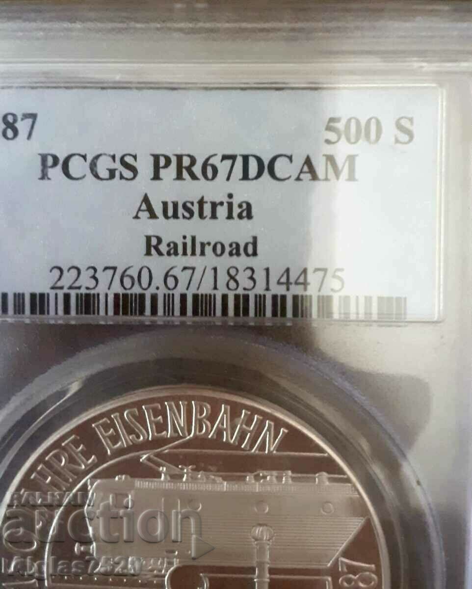 Аукцион 500 шилинга 1987/сребро/PR 67 Cameo-Австрия Аукцион 500 шилинга 1987/сребро/PR 67 Cameo-Австрия