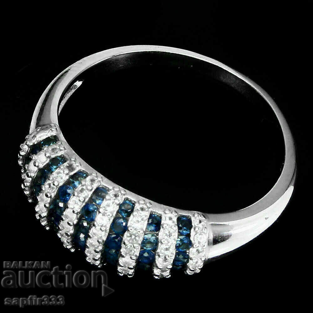 DESIGNER RING WITH NATURAL SAPPHIRES AND TOPAZS with price 377.00 BGN | € 192.76