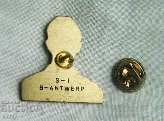 Insigna de fotbal - Franck Dauwen, fost fotbalist Belgia cu preț 1.50 BGN | € 0.77