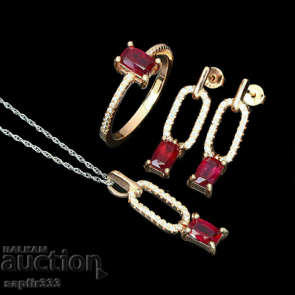 EXCITING NATURAL RUBY SET