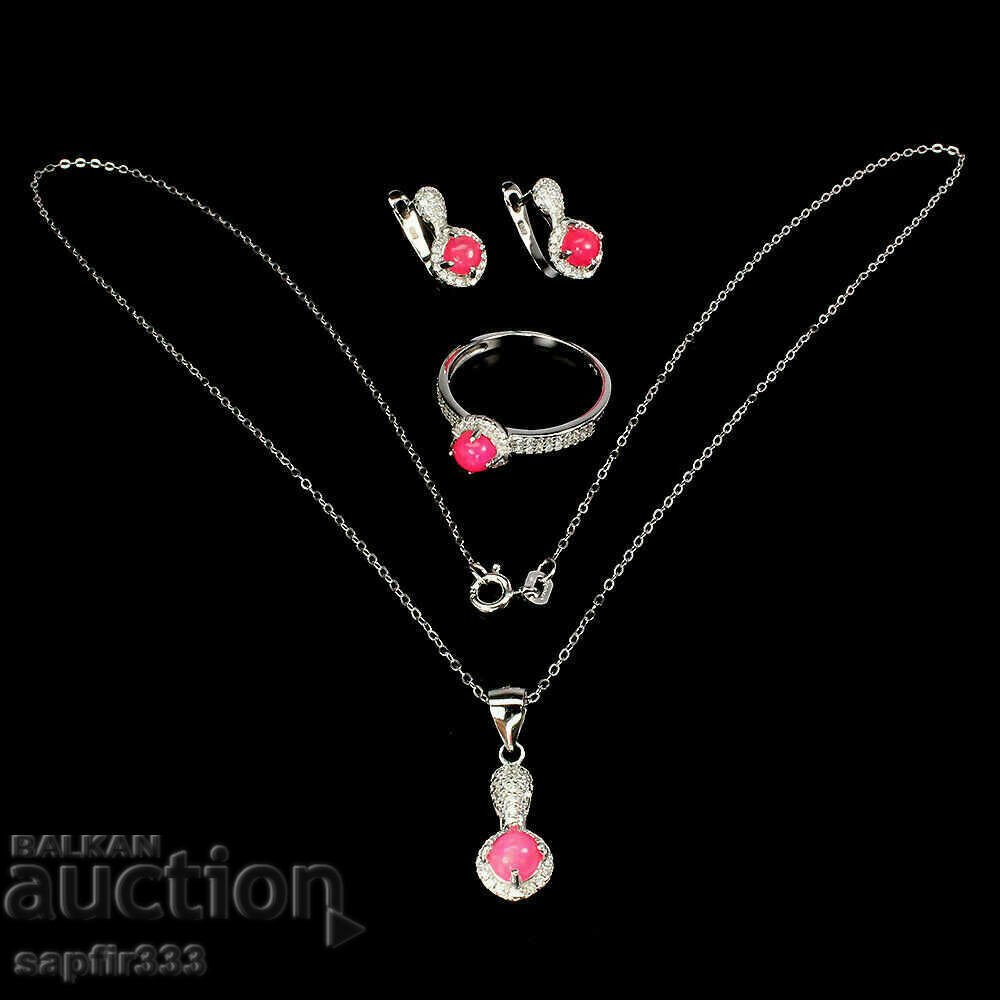 Auction  EXCITING NATURAL PINK OPAL SET