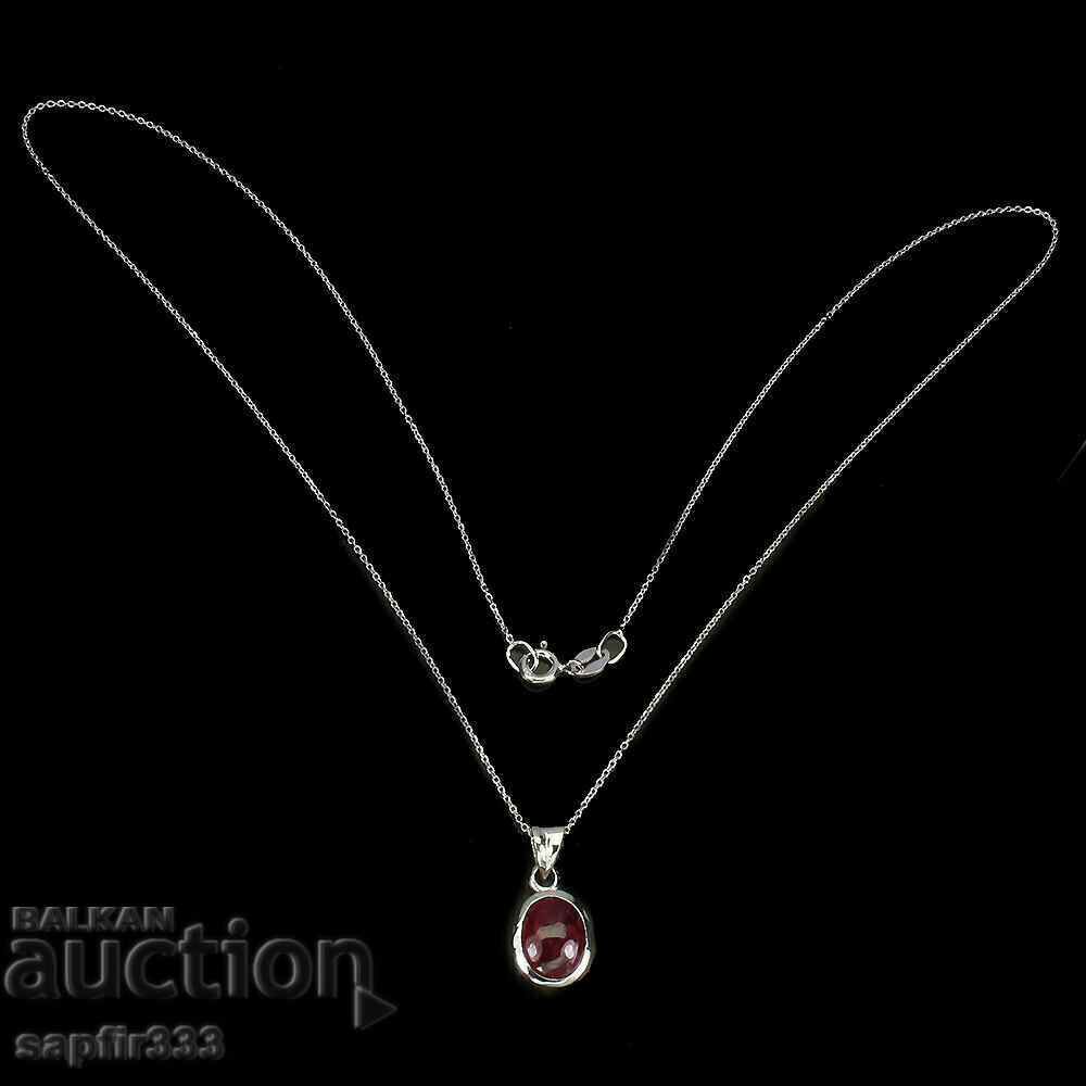 Auction RUBY IN A SET - FINE UNISEX NECKLACE Auction RUBY IN A SET - FINE UNISEX NECKLACE