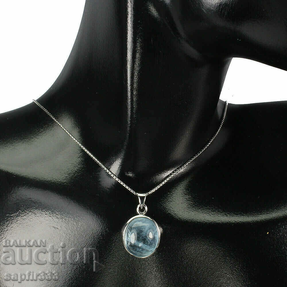 AQUAMARINE IN MOUNTING - FINE UNISEX NECKLACE with price 373.00 BGN | € 190.71 AQUAMARINE IN MOUNTING - FINE UNISEX NECKLACE with price 373.00 BGN | € 190.71
