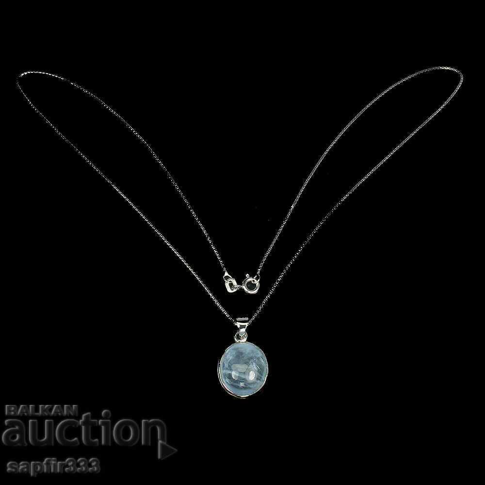 Auction AQUAMARINE IN MOUNTING - FINE UNISEX NECKLACE Auction AQUAMARINE IN MOUNTING - FINE UNISEX NECKLACE