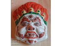 Porcelain wall mask, Mongolia, God of Fire