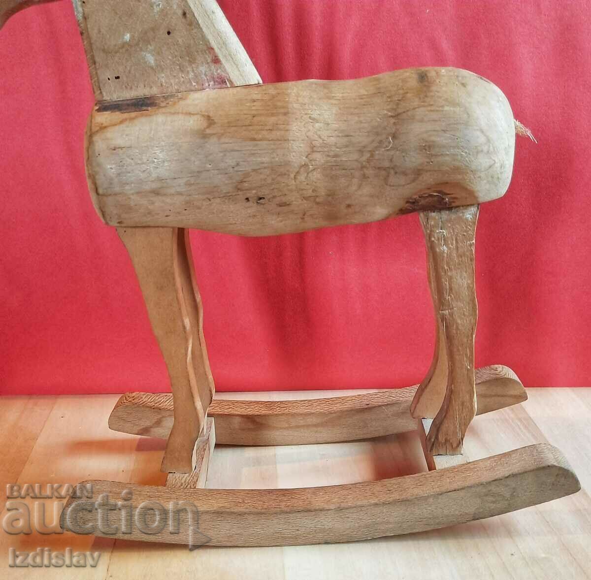 Vintage wooden toy rocking horse. with price 80.00 BGN | € 40.90 Vintage wooden toy rocking horse. with price 80.00 BGN | € 40.90