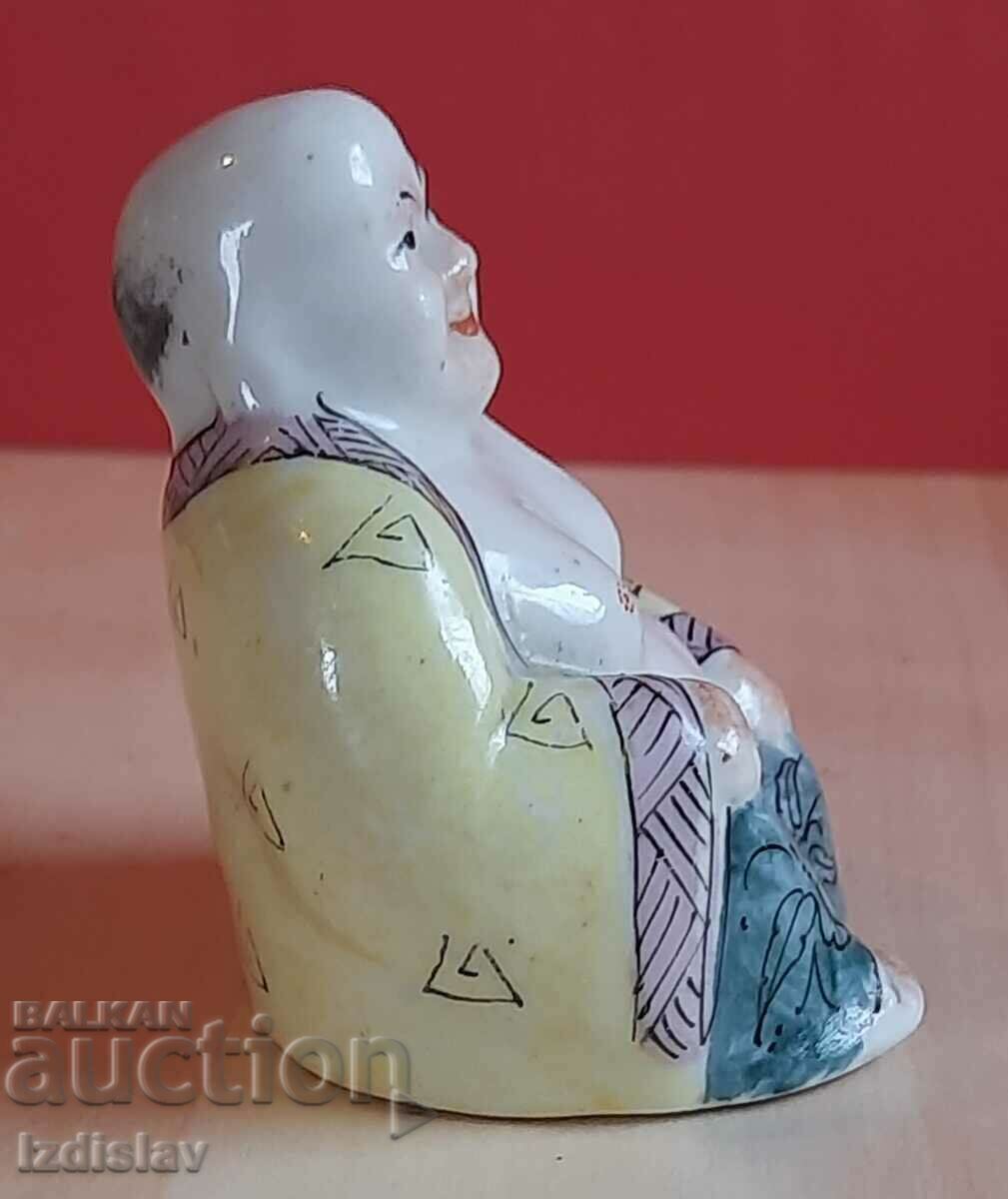 Antique Chinese Porcelain Sitting Buddha Figure - 6 Antique Chinese Porcelain Sitting Buddha Figure - 6