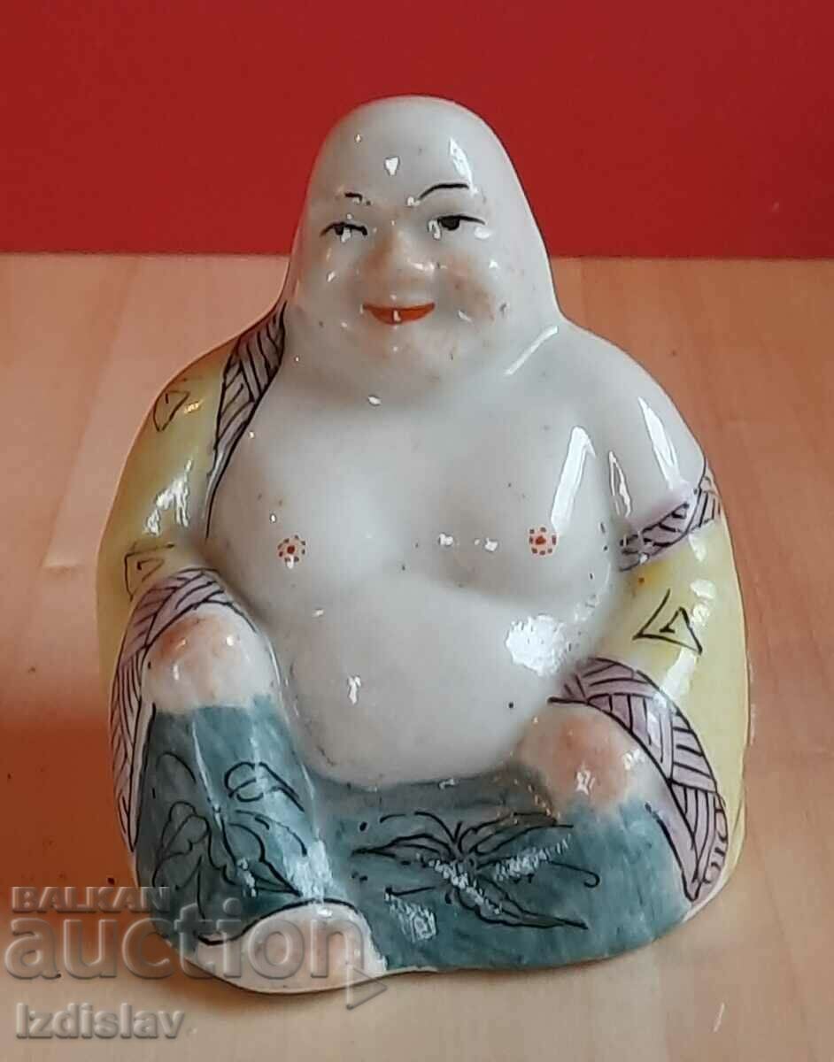 Figurină antică din porțelan chinezesc Buddha așezat