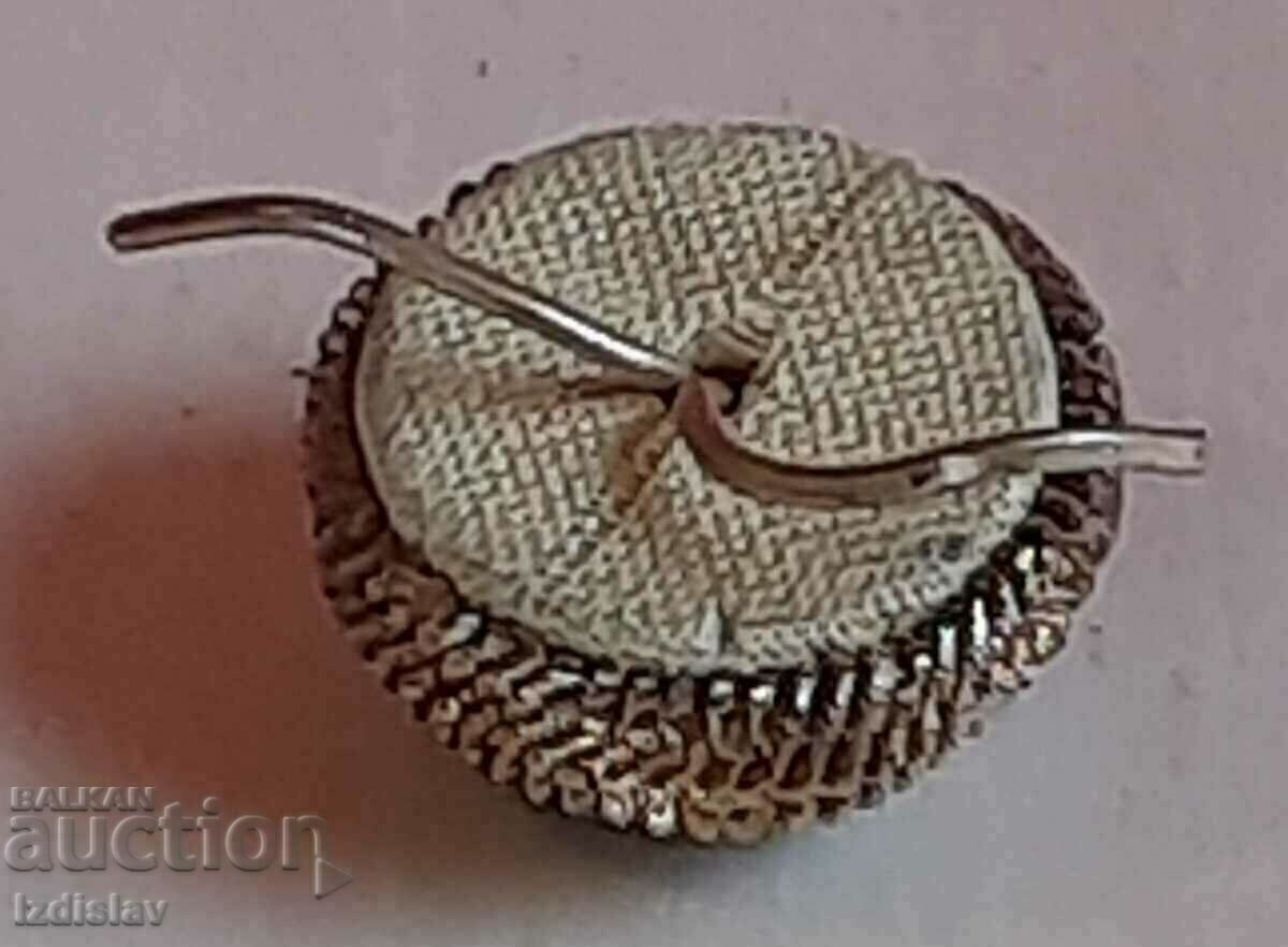 Licitație cocardă militară germană sau poloneză bronz, email, tablă