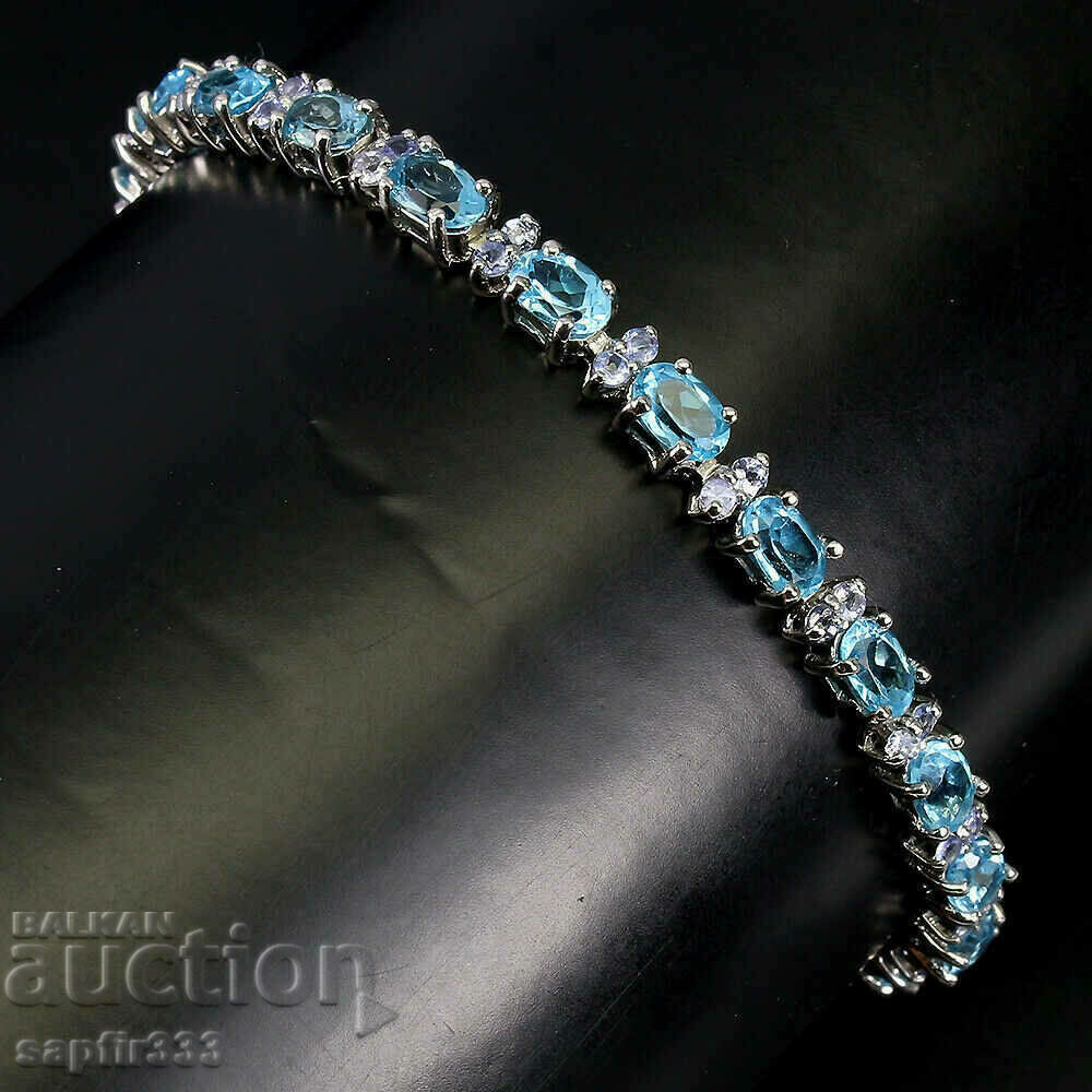 Brățară UNISEX STILIZĂ TOPAZURI ȘI TANZANIȚE cu preț 573.00 BGN | € 292.97