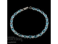 TOPAZS AND TANZANITES STYLISH UNISEX BRACELET