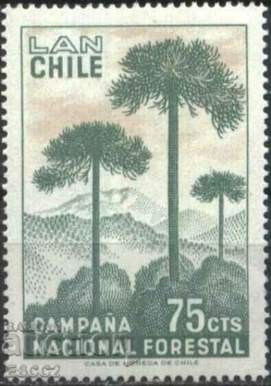 Чиста марка Флора Дървета Гора 1967  от Чили