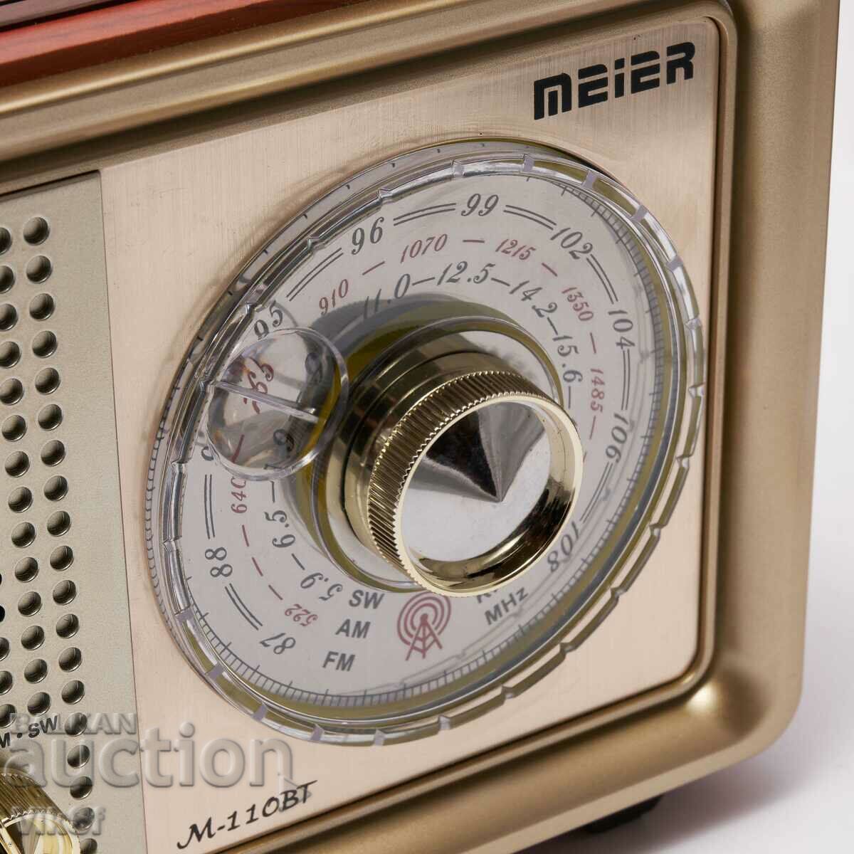 Retro (Vintage) Radio Meier M-110BT FM, Bluetooth USB SD AUX - 6 Retro (Vintage) Radio Meier M-110BT FM, Bluetooth USB SD AUX - 6