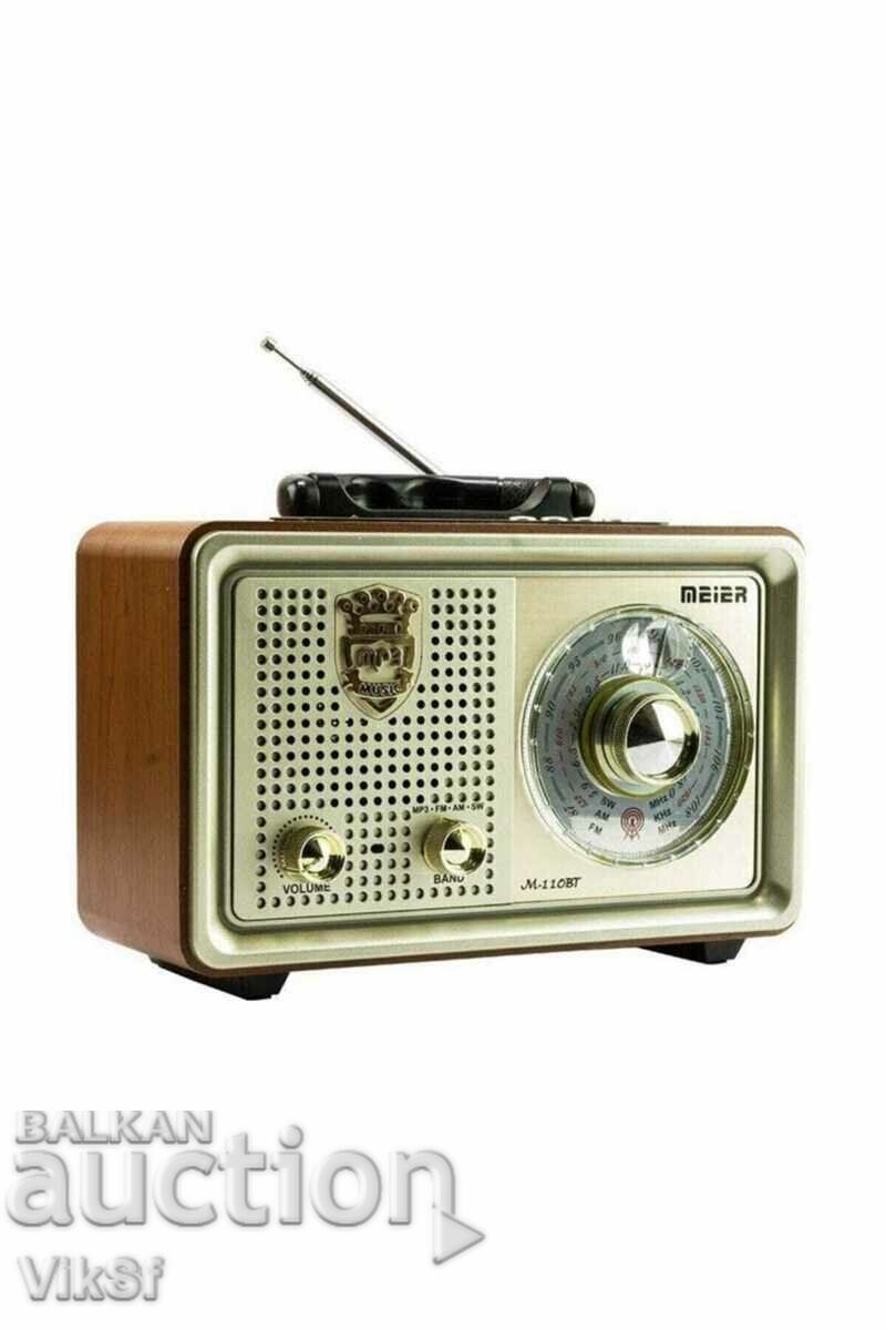 Retro (Vintage) Radio Meier M-110BT FM, Bluetooth USB SD AUX