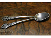 Silver spoons. 2 pcs. double-headed eagle.