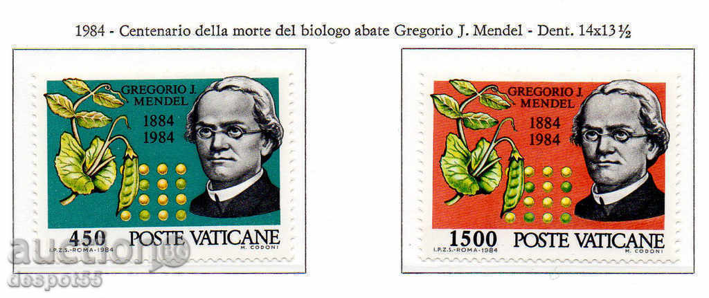 1984. Vatican. Abbot Gregorio Mendel, biolog.