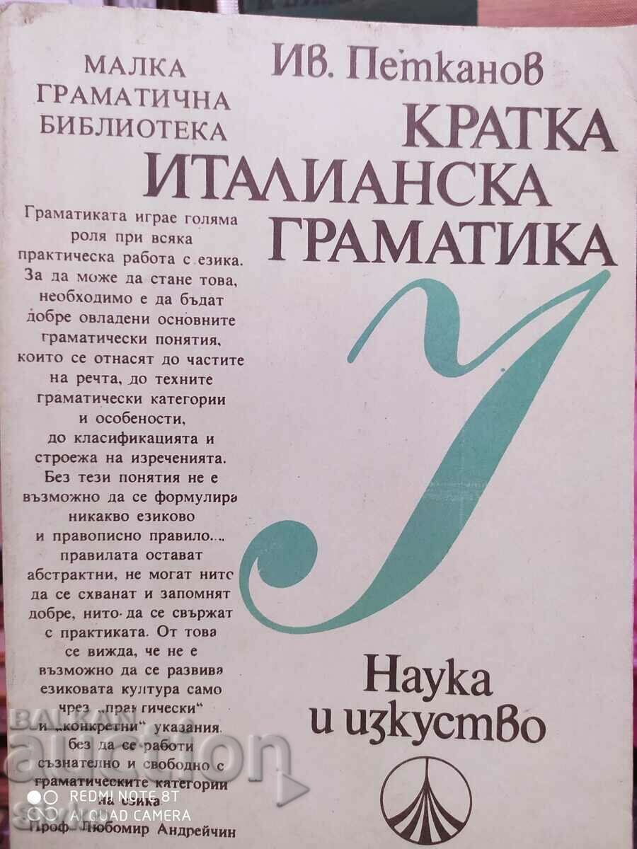 Συνοπτική ιταλική γραμματική, Ivan Petkanov, πρώτη έκδοση