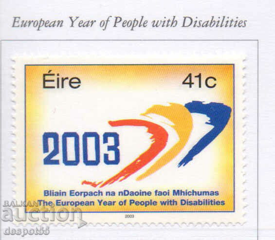 2003. Ейре. Европейска година на хората с увреждания.