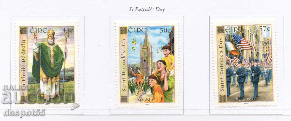 2003. Eire. National holiday - "St. Patrick's Day".
