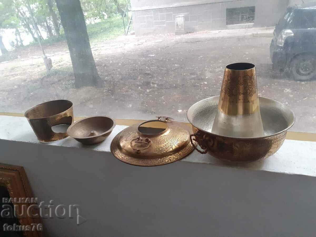 Great old brass brazier stove - 5 Great old brass brazier stove - 5