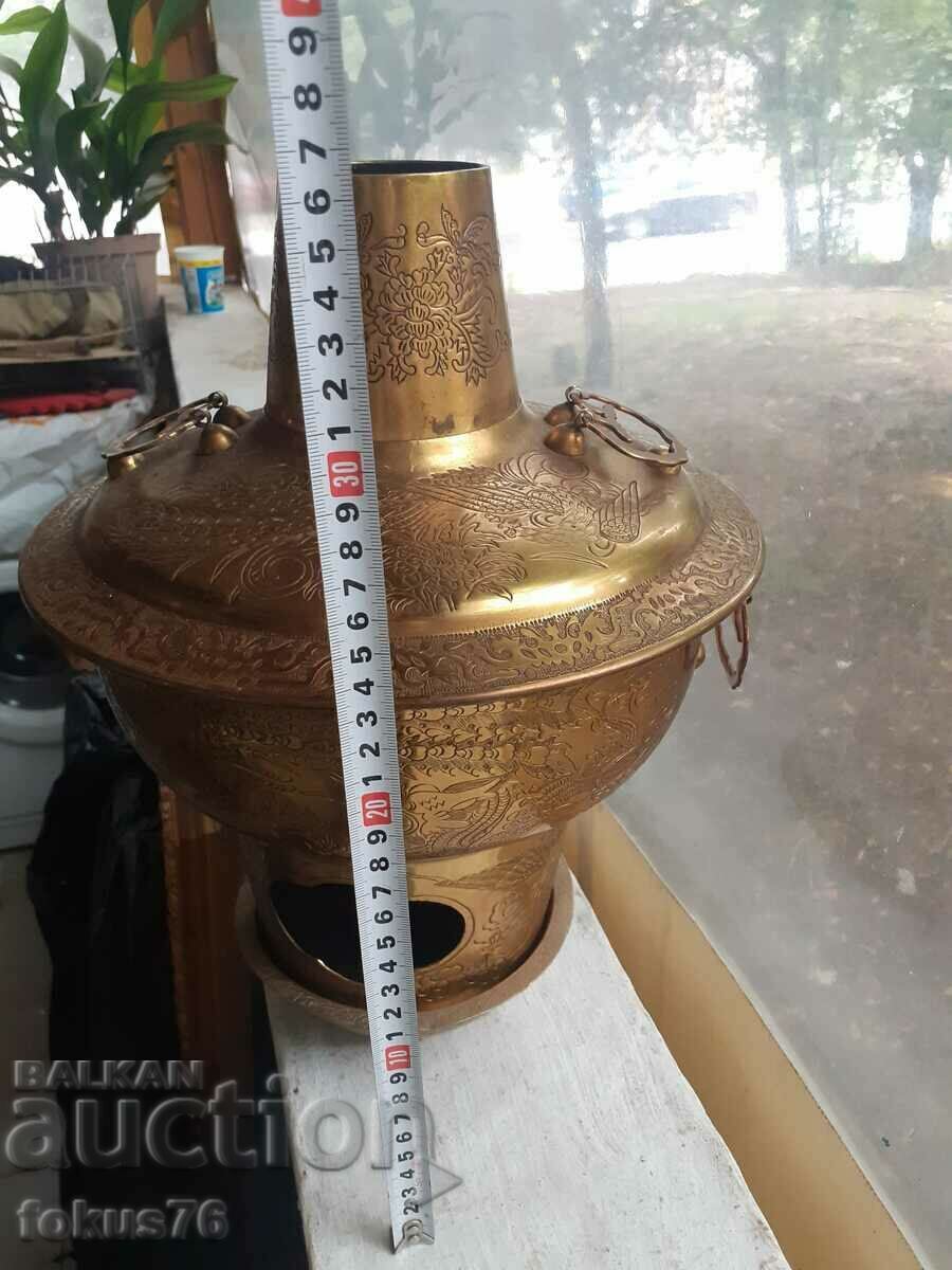 Great old brass brazier stove - 6 Great old brass brazier stove - 6