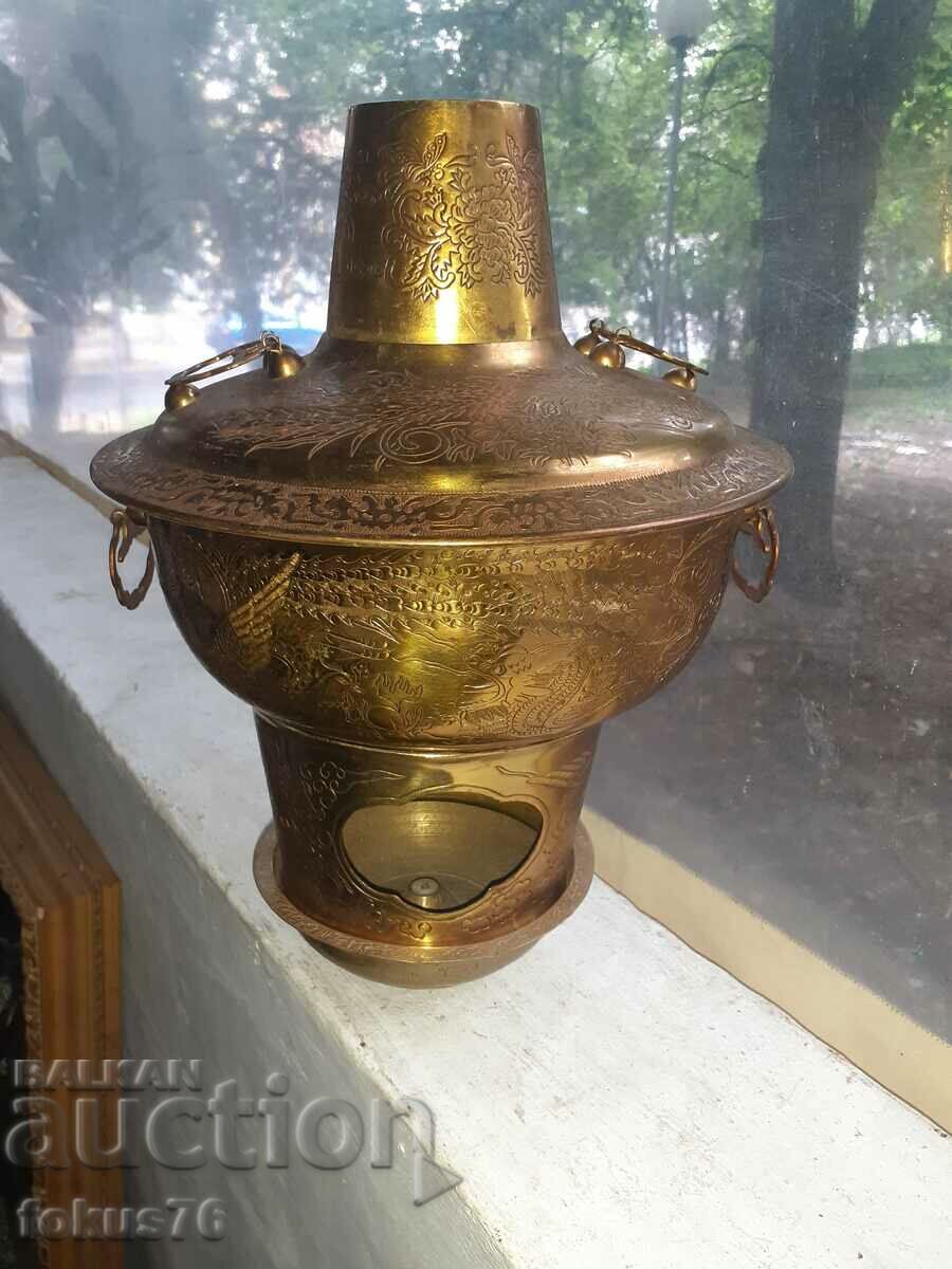 Great old brass brazier stove