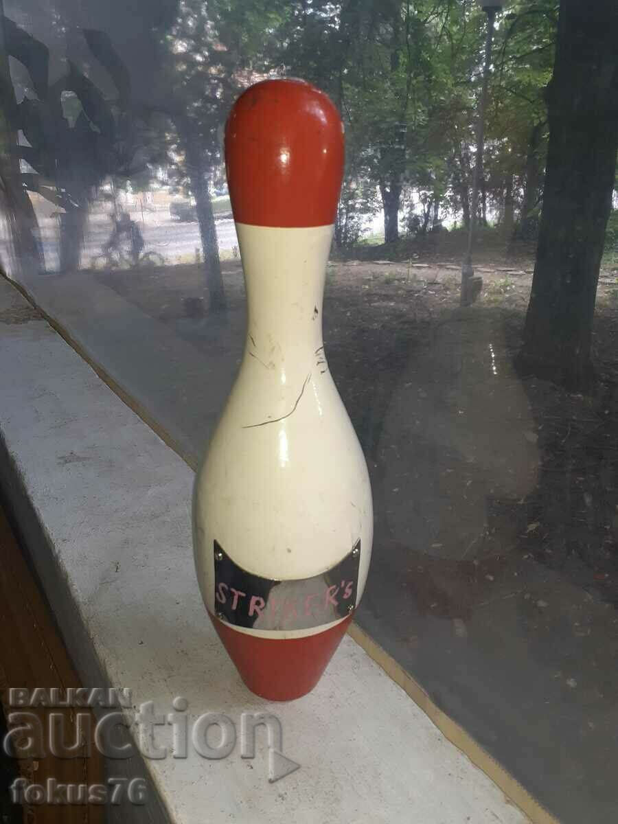 Vintage collectible wooden bowling pin - 5