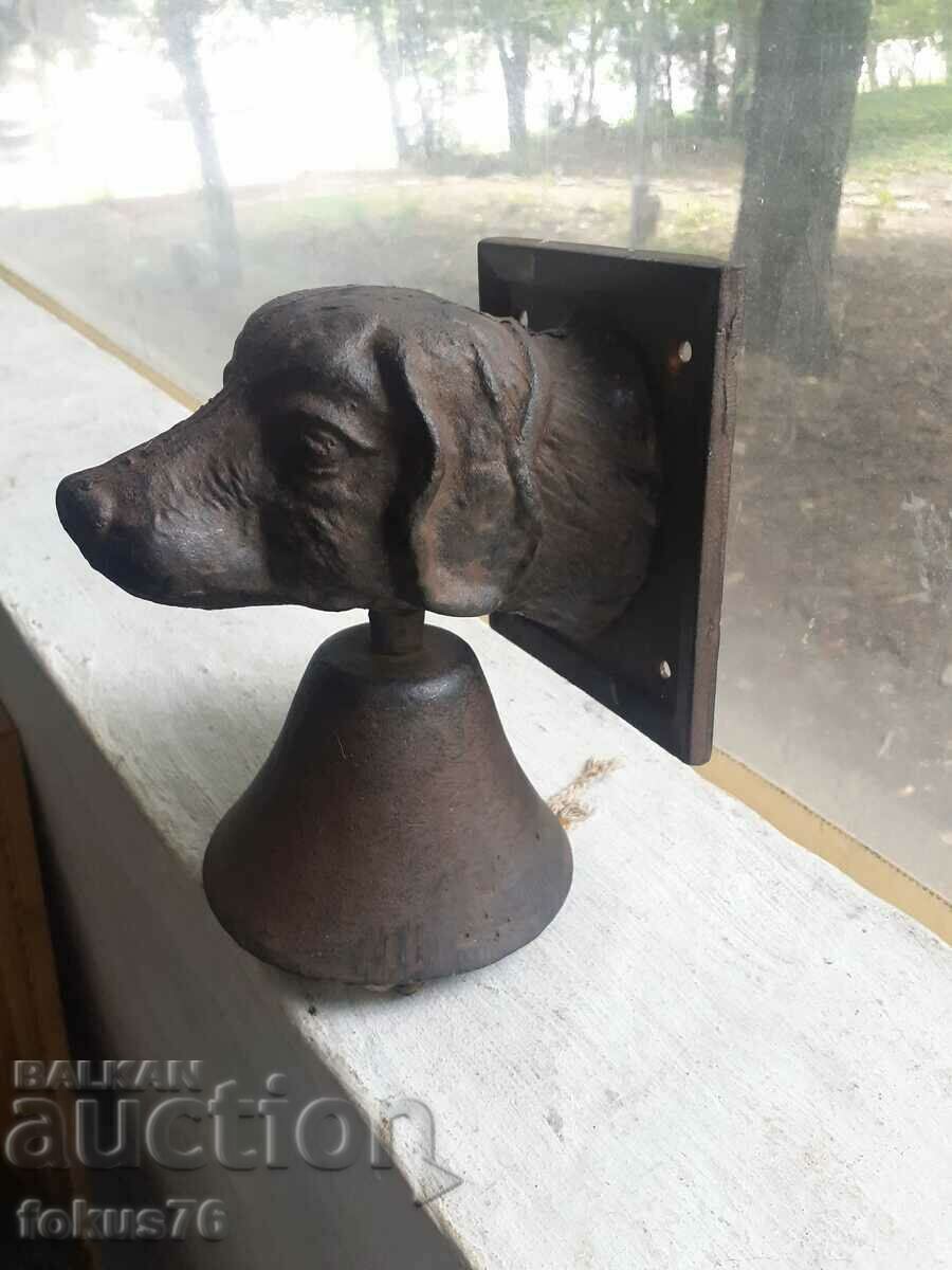 Unique cast iron door or gate bell dog