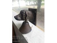 Unique cast iron door or gate bell dog