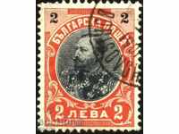 Клеймована марка Редовни Княз Фердинанд 2 лева 1901 България