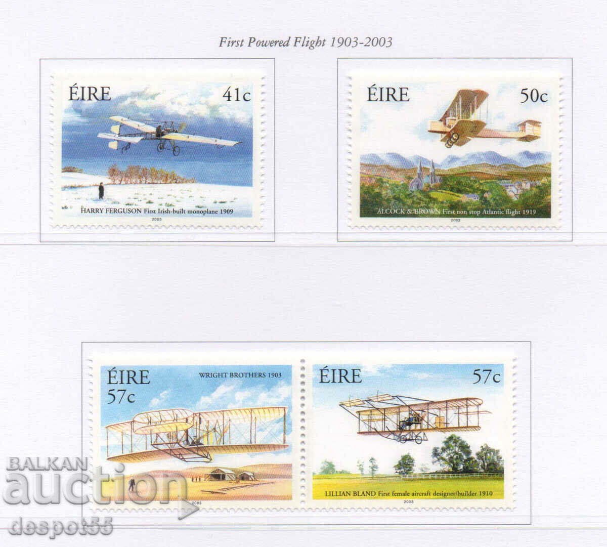 2003. Eire. 100th anniversary of the Wright brothers' first flight.