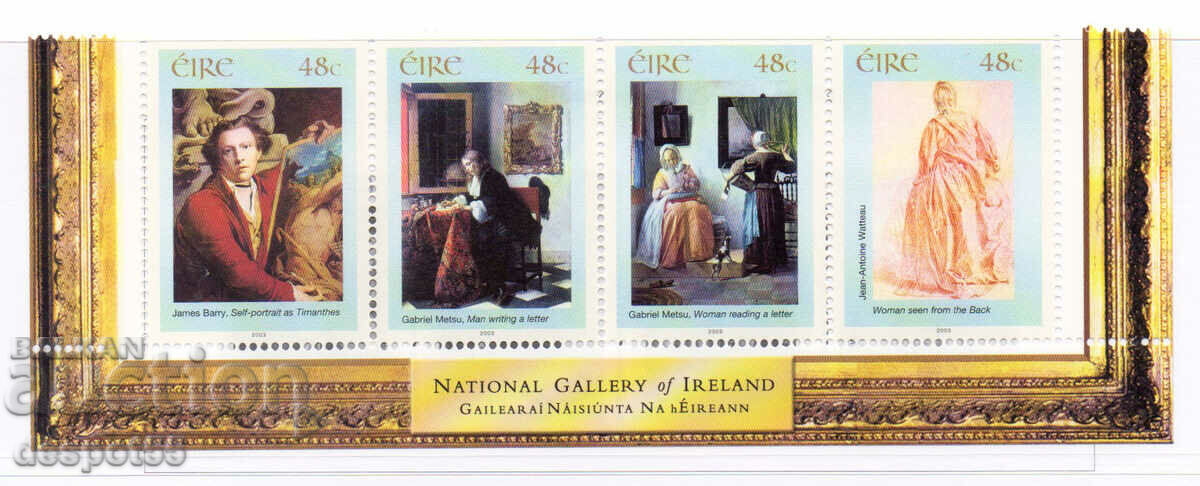 2003. Eire. Η Εθνική Πινακοθήκη της Ιρλανδίας - Πίνακες ζωγραφικής. Λωρίδα.