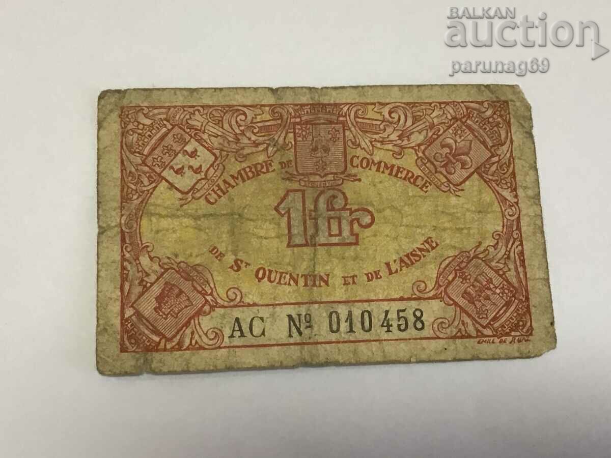 Franța 1 franc 1925 St Quentin (OR)