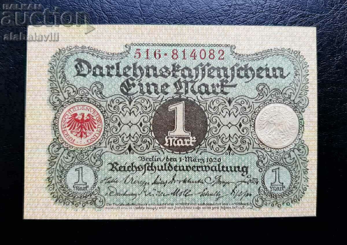 Δημοπρασία Τραπεζογραμμάτιο Γερμανίας 1 Mark 1920 UNC Δημοπρασία Τραπεζογραμμάτιο Γερμανίας 1 Mark 1920 UNC
