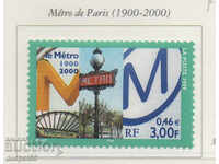 1999. Франция. 100-годишнината на метрото в Париж.