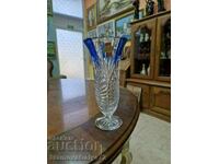 Lovely Antique German Flower Crystal Vase