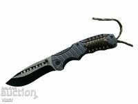 Πτυσσόμενο αυτόματο μαχαίρι Paramilitary-carbon print+paracord