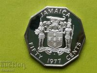 50 cents 1977 Jamaica Proof Rare