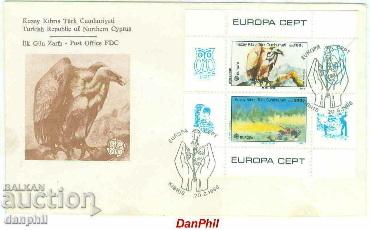 Турски Кипър 1986 ППД/FDC - Европа СЕПТ - Блок