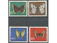 Чисти марки Фауна Пеперуди 1962 от Германия