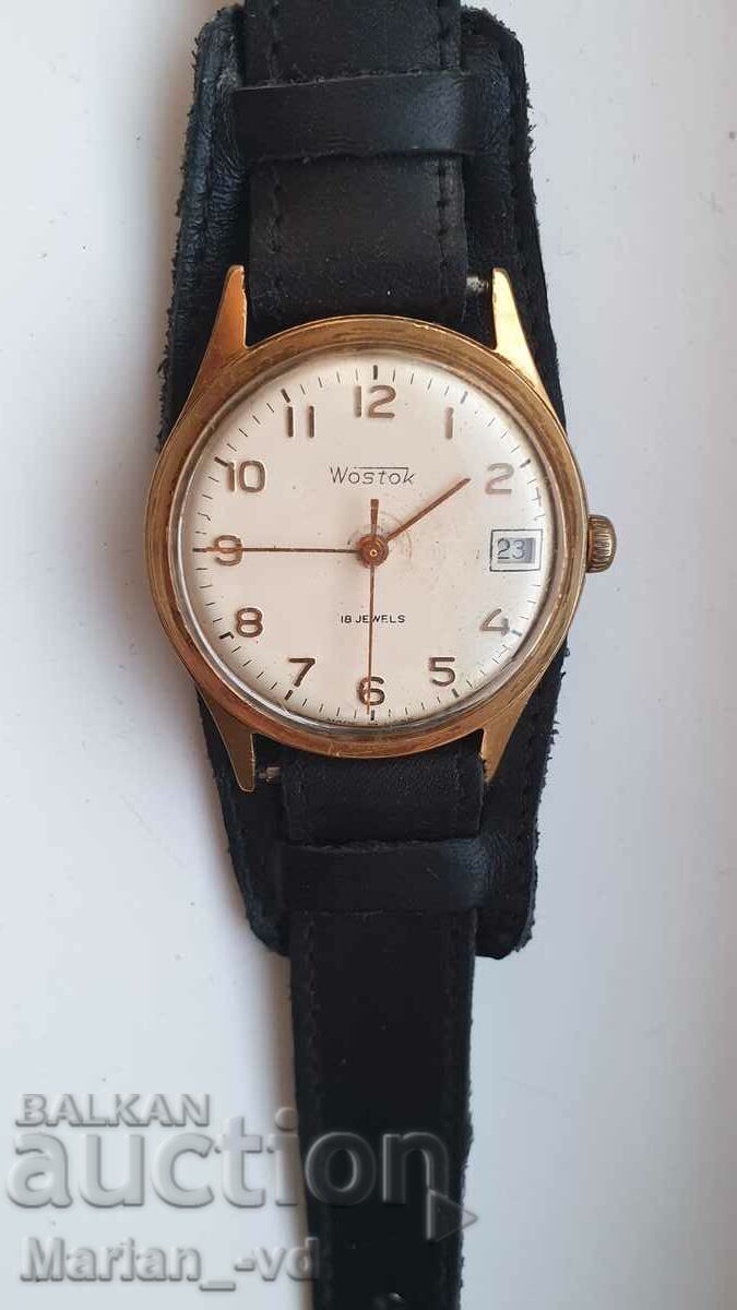 Ceas bărbătesc wostok placat cu aur cu 18 bijuterii - 5