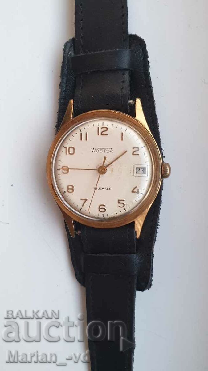 Ceas bărbătesc wostok placat cu aur cu 18 bijuterii - 6