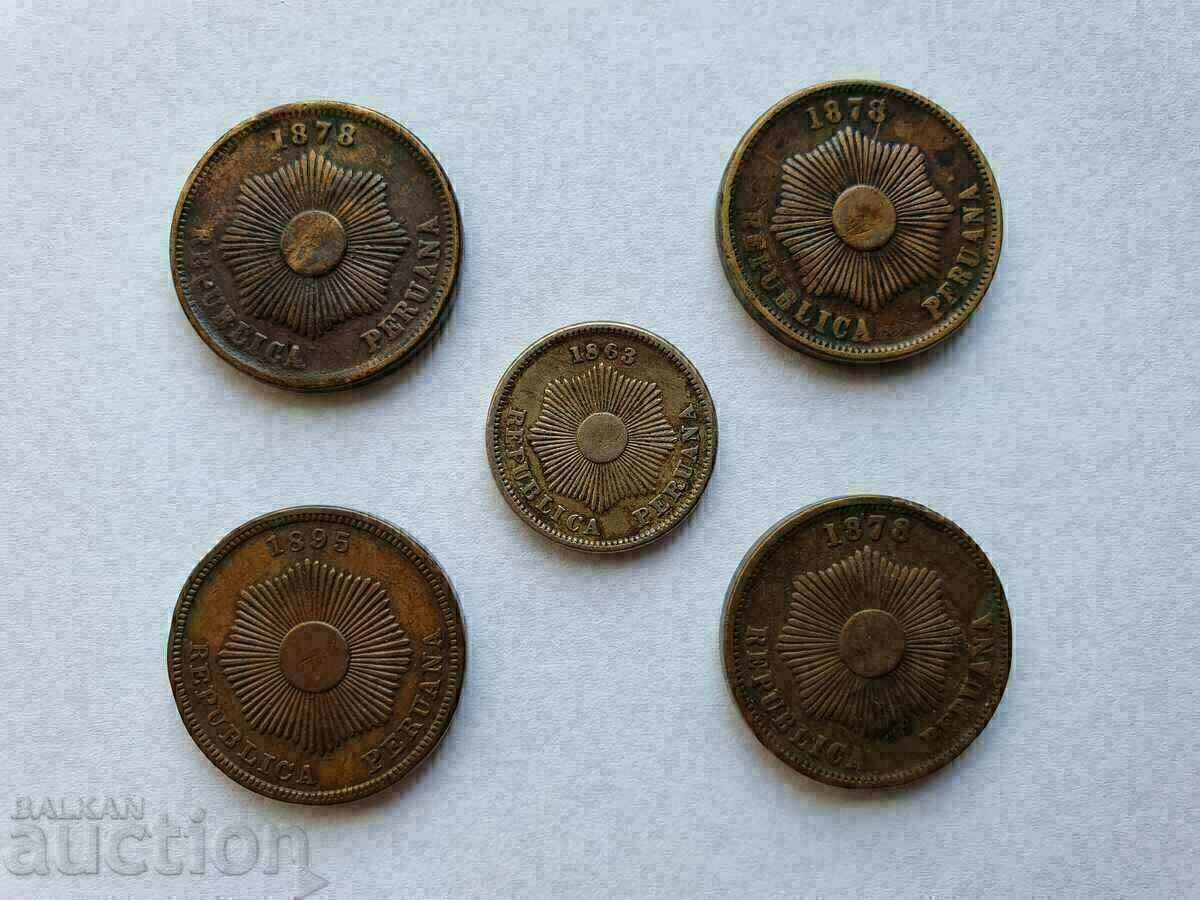 14 BGN PER NUMBER, CHOICE - Centavos, Peru 1863 -1895 with price 14.00 BGN | € 7.16 14 BGN PER NUMBER, CHOICE - Centavos, Peru 1863 -1895 with price 14.00 BGN | € 7.16